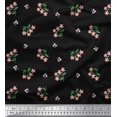 thumbnail image 1 of Soimoi Cotton Jersey Fabric Leaves & Wild Flower Floral Printed Fabric 1 Yard 58 Inch Wide, 1 of 3