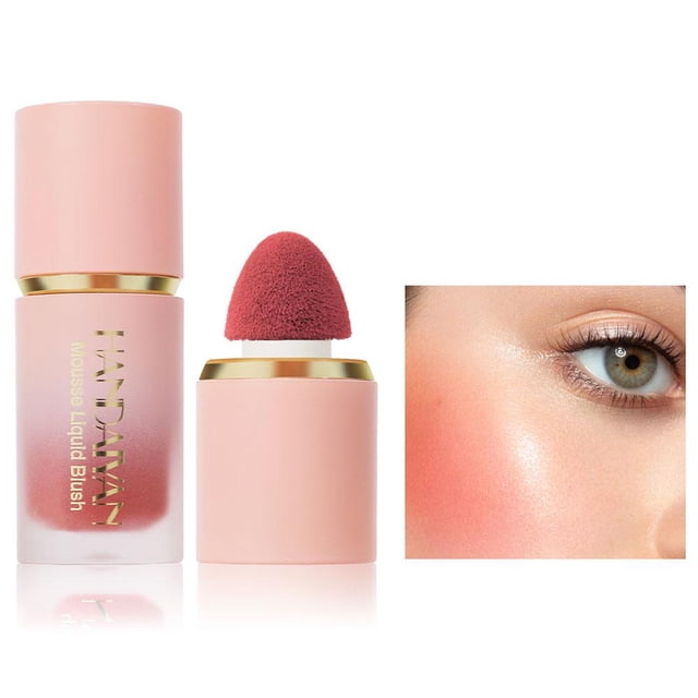 Matte Glitter Face Liquid Blusher Smooth Cheek Eye Mousse Highlighter✨. J0Z4