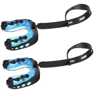 2 Pcs Protège-Dents de Football avec Sangle, Protège-Dents Souple pour Jeunes, Protège-Dents de Sport Professionnel pour Boxe, Football, Basketball, Rugby, MMA, Lunettes de Crosse, Hockey et Karaté