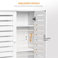 thumbnail image 4 of SortWise Armoire de Salle de Bain Autoportante avec 2 Tablettes Ajustables, Blanc, 4 of 8