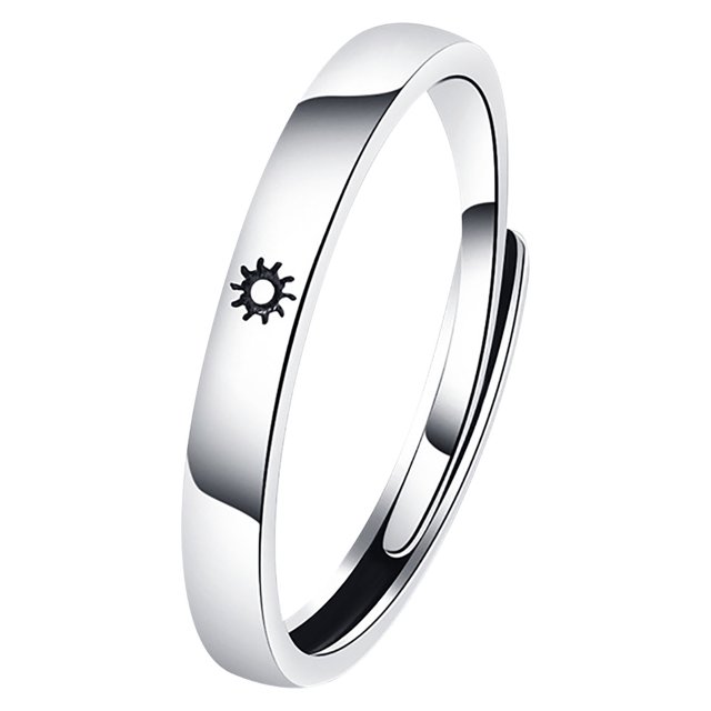 TopLLC Rings You Are My Sun & Ring Set 925 Sterling Plated Couples Promise Rings ring ring