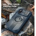 thumbnail image 3 of Dexnor for iPhone 16 Case with Slide Camera Cover & Adjustable Kickstand & Built-in Screen Protector,Compatible with MagSafe Shockproof Bumper Cases Heavy-Duty Magnetic Protective Cover, Blue, 3 of 7