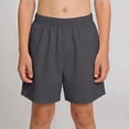 thumbnail image 2 of Elastic Waist Shorts for Kids Solid Color Casual Sport Shorts 3 Pc, 2 of 8