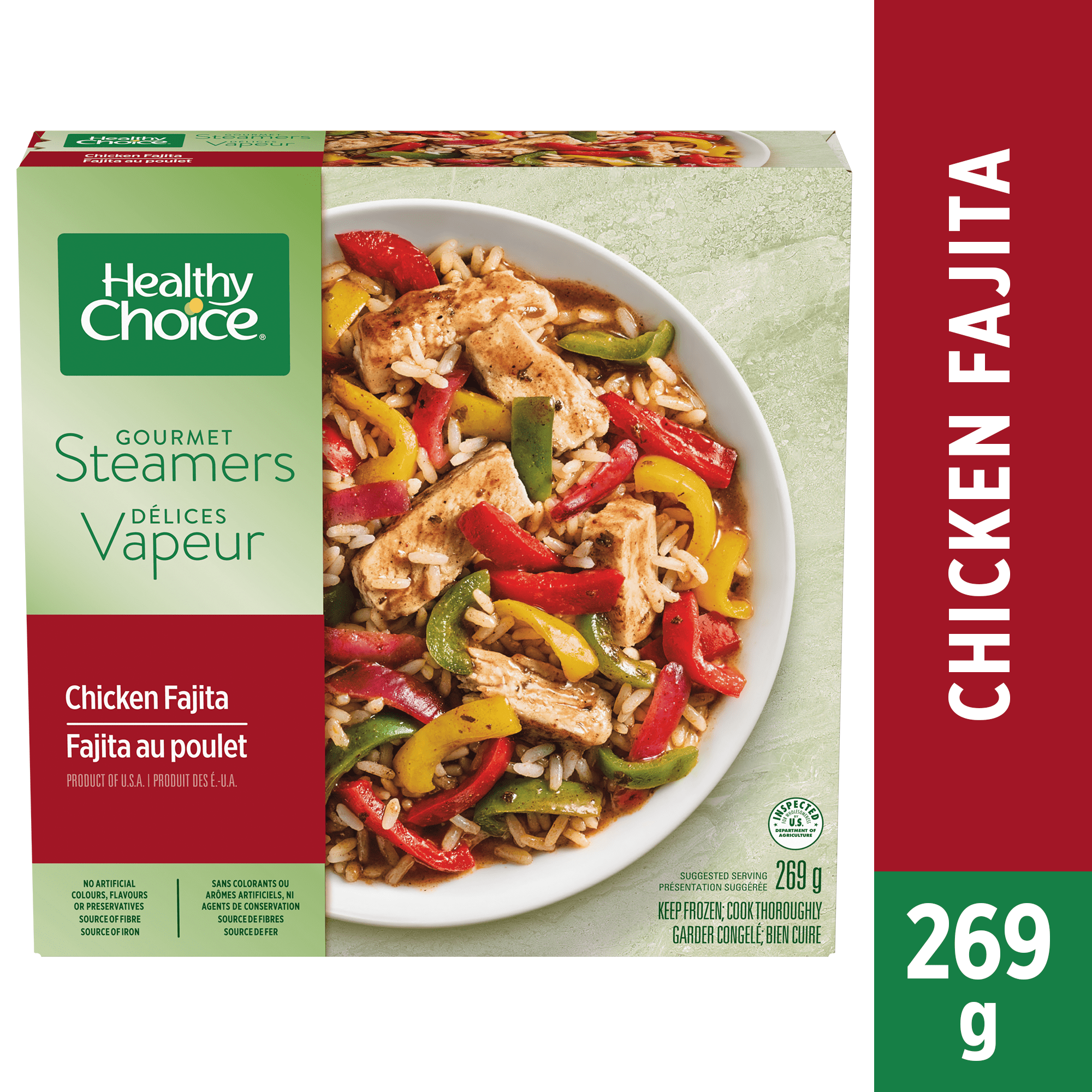 Healthy Choice Frozen Dinner Gourmet Steamers Chicken Fajita with