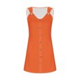 thumbnail image 3 of Ovzne Robes pour Femmes 2025 Robe pour Femme Printemps et Été Vacances Bouton Col en V Bretelles Haut Robe Vacances Robe Imprimée Liquidation, 3 of 6
