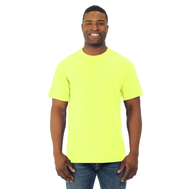 Fruit Of The Loom Mens HD Cotton Short Sleeve Crew T-Shirt, 5XL, Safety Green