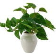 thumbnail image 2 of Mainstays Indoor Artificial Potted Golden Pothos, Green Color, Assembled Height: 13", Plastic Pot, 2 of 5