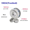 thumbnail image 3 of 1Pcs 5M 20 Tooth 24 Tooth Idler Timing Pulley Double Side Bearing Synchronous Wheel Width 16mm 21mm 27mm Bore 5-15mm ,Easy Installation, 3 of 4