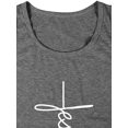 thumbnail image 4 of Women'd Round Neck Jesus Letter Printed Pullover Tank Top, 4 of 5