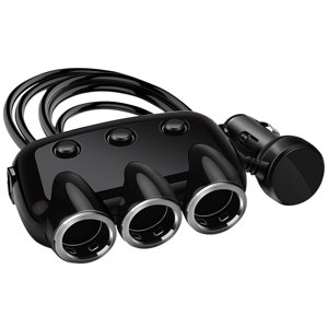 Labymos Chargeur de voiture 3 Chaussettes doubles USB Adaptateur de Splitter de Voiture Ports avec Interrupteurs
