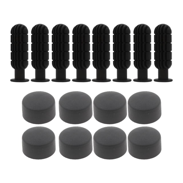 8 Paires d'Accessoires de Remplacement Durables pour Poignées de Baby-Foot, Incluant 8 Poignées Noires Antidérapantes et 8 Embouts de Poignées Assortis. Conçus pour des tables de Baby-Foot standard avec un Diamètre Intérieur de 12,7 mm (0,5 Pouce). Fabriqués à Partir de Matériaux Robustes et Écologiques pour une Utilisation Durable. Idéal pour Remplacer des Pièces de Baby-Foot Usées.