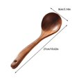 thumbnail image 1 of Baohd Brown Beautiful Texture Wooden Kitchen Utensils Home Cooks Wooden Spoons For Cooking Choose Wood Soup Ladle 1Set, 1 of 6