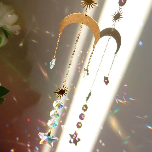 pitrice Crystal Wind Chime Home Hanging Fengshui Outdoor Decor Style1