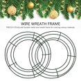 thumbnail image 2 of 5Pcs Iron Wreath Frame Round Wire Wreath Making Ring DIY Macrame Floral Crafts, 2 of 8