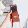 thumbnail image 1 of For Samsung Galaxy Z Flip 6 Wallet Case, Lychee Pattern PU Leather Shockproof Case with Crossbody Lanyard & Card Holder, 1 of 1