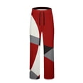 thumbnail image 4 of Weiqiqre Mens Cargo Pants Bottoms Elastic Waist Drawstring Fallow Sleep Lounge Pants,Size S, 4 of 4