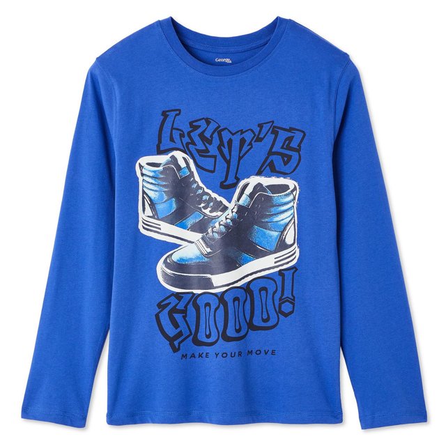 T-shirt à manches longues avec imprimé graphique George pour garçons