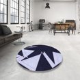 thumbnail image 4 of Ahgly Company Tapis d'Intérieur Lavable en Machine Carré Bleu Nuit, 4 Pieds Carré, 4 of 7