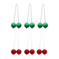 thumbnail image 1 of Siruishop 6 Pcs Balles d'Échelle Jeu de Cour Arrière Activités Intérieures Ou Extérieures Remplacement Rouge et Vert, 1 of 8