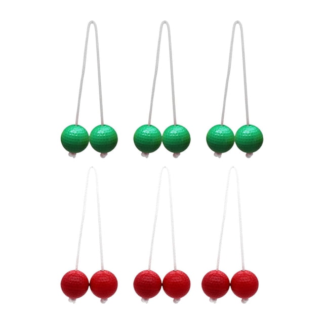 Siruishop 6 Pcs Balles d'Échelle Jeu de Cour Arrière Activités Intérieures Ou Extérieures Remplacement Rouge et Vert