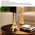 thumbnail image 4 of LED Tower Model, 25cm x 10cm Small Electroplating Zinc Alloy Tower Model Desk Decoration Exquisite Carving France Tower Ornament with LED Light for Home Office, 4 of 7