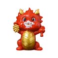 thumbnail image 3 of Resin Chinese Dragon Statue Souvenirs Cute for Bookshelf Entryway Home Decor C, 3 of 8