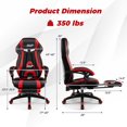 thumbnail image 3 of Costway Chaise de Sport Électrique Ajustable Style Course avec Appui-Tête Rembourré, Support Lombaire Rouge, 3 of 10