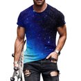 thumbnail image 1 of Bellella T-shirt Homme Col Rond T-Shirts Manches Courtes Hauts d'Été Mode Blouse Imprimée Numérique 3D Pull Style O TG, 1 of 2