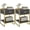 Black, variant on HOMCOM Modern Nightstand Set of 2 Side Table Shelf Drawer White Gold