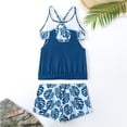 thumbnail image 5 of Cameland Women's Plus Size Conservative Lace Stitching Suit Swimming Trunks Split Swimsuit Suit, 5 of 5