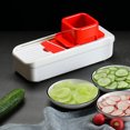 thumbnail image 4 of Suncoda Veggie Chopper, Kitchen Multifunctional Stainless Steel Vegetable Cutter Grater Grater Sli-Cer, 4 of 9