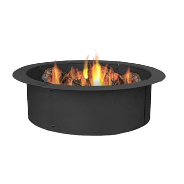 27' Round Heavy-Duty Steel Fire Pit Liner Ring, by Sunnydaze Decor