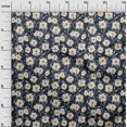 thumbnail image 3 of oneOone Tissu en Coton Flex Bleu Marine Floral Rétro Tissu pour Robe Tissu Imprimé au Mètre 40 Pouces de Large, 3 of 5