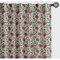 thumbnail image 1 of Vargottam 84 Inch Rod Pocket/Back Tab Cotton Curtains for Windows and Doors - Light Filtering Cotton - Light Filtering Drapes For Doors - Set of 2 Panels, 52"x84" - Floral Vine Print (Pink), 1 of 8