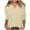 Yellow, variant on cfhntfmh 3/4 Length Sleeve Womens Tops V Neck Tee Henley Shirts Summer Beach Vacation Clothes Plus Size Tops