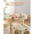 thumbnail image 4 of Cat Tree Small Cat Tower with Widened Perch for Large Cats Indoor Kittens cm MultiLevel Cat Condo Scratching Posts and Ramp Door Cat Cave Cat Basket Light UPCTW, 4 of 9