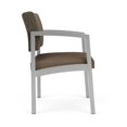 thumbnail image 4 of Lenox Steel Reception Waiting Guest Chair / Silver Steel / Brown / Brown, 4 of 5