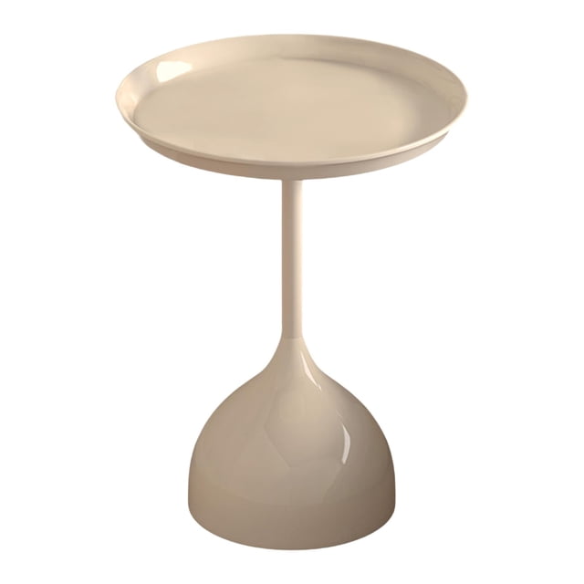 yuksok Table d'Appoint Ronde en Fer Base Stable Table Basse pour Salon Chambre Bureau Hauteur 60 cm