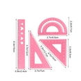 thumbnail image 3 of Ensemble de Règle en Alliage d'Aluminium pour Étudiant, Règle de Dessin Multifonctionnelle, Règle Droite, Règle Triangulaire, Rapporteur, Quatre Ensembles de Règle, Règle d'Échelle en Métal, 3 of 6