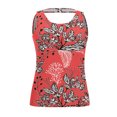 thumbnail image 4 of Hauts de Tankini Modestes pour Femmes Haut de Maillot de Bain Seulement Haut de Maillot à Col Licou à Col Ras du Cou Graphique Hauts de Maillot de Bain Dos Découpé Hauts de Maillots de Bain, 4 of 4