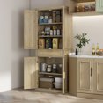 thumbnail image 2 of HOMCOM Armoire de Rangement de Cuisine 72 Pouces de Haut avec Portes en Rotin et Tiroir, 2 of 10