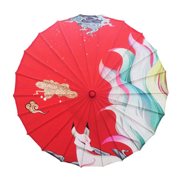 Dancing Umbrella Traditional Handmade Beautiful Wedding Bridal Umbrella for Home Animal