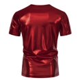 thumbnail image 4 of LUOGENLI T-shirts pour Homme pour Hommes Mode Masculine Tendance Fête Scène Brillant à Manches Courtes Col Rond T-Shirt pour Homme 4xlt T-shirts pour Hommes T-shirts Graphiques Pâques Rouge TG, 4 of 5