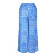 thumbnail image 4 of Jsaierl Womens Boho Print Palazzo Pants Elastic High Waist Drawstring Wide Leg Flowy Pants Plus Size Holiday Straight Leg Pants, 4 of 5