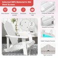 thumbnail image 4 of Gymax Chaise Adirondack d'Extérieur Résistante aux Intempéries à Lattes pour Patio avec Porte-Gobelet Blanc, 4 of 8