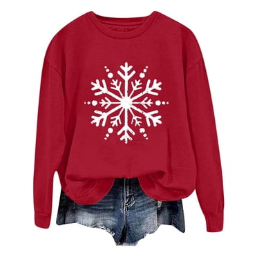 Fgnfyis Crewneck Sweatshirts Women Ladies Fall Winter Casual Christmas Print Loose Long Sleeve Pullover No Hooded Sweatshirt for Women