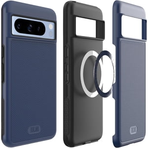Dossier téléphonique pour Google Pixel 8 Pro, TUDIA [MergeGrip] [MagSafe Compatible] Couverture de la mallette de téléphone (indigo bleu)