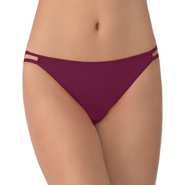 Vanity Fair Womens Body Shine Illumination String Bikini, 5, NH Chilled Wine