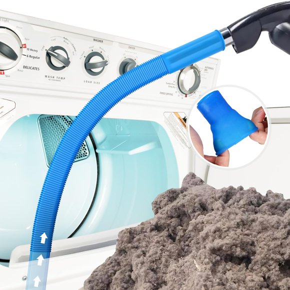 Sealegend Trousse de Nettoyage d'Évent de Sécheuse 1 Pce, Nettoyeur d'Évent de Sécheuse Accessoire d'Aspirateur à Charpie pour Sécheuse avec Str