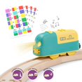 thumbnail image 5 of Robobloq Coding Express Wooden Train Set, Educational STEAM Learning Toys 25 PCS Wooden Tracks, 22 Functions Lights/Music, 3 Modes, Preschool Teaching Toys Gifts for Kids Age 3-7, 5 of 5
